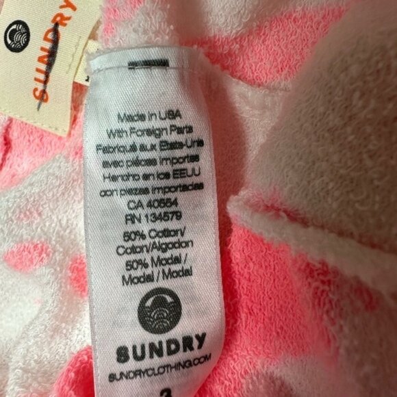 Sundry Neon Pink Tie Dye Shorts Size 3 Large - Picture 8 of 8